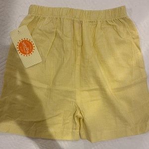 NWT Southern Sunshine Kids shorts, yellow seersucker size 6